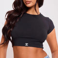 CHNL Crop Top Cap Sleeve