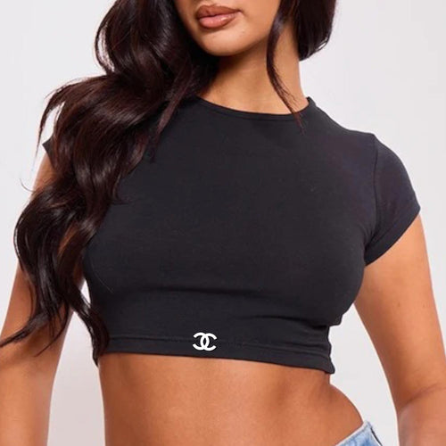 CHNL Crop Top Cap Sleeve