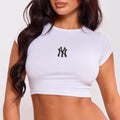 NY Crop Top Cap Sleeve