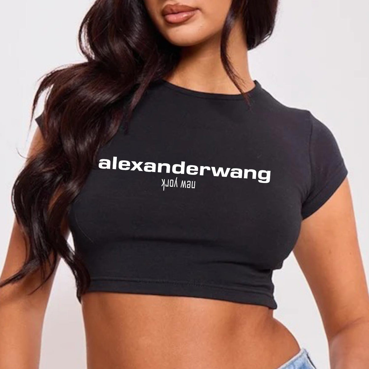 WNG Crop Top Cap Sleeve